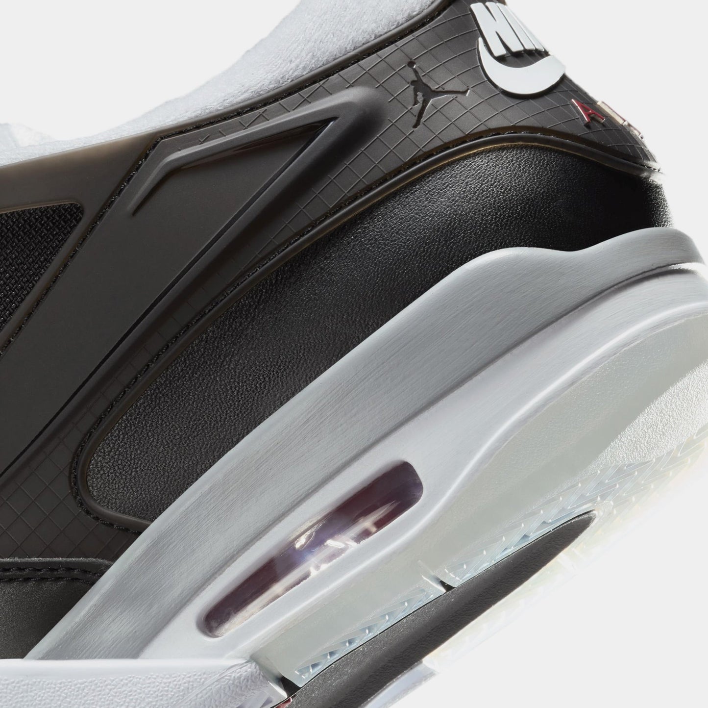 Air Jordan 4 RM Mens Lifestyle Shoes (Black/Wolf Grey/Fire Red)
