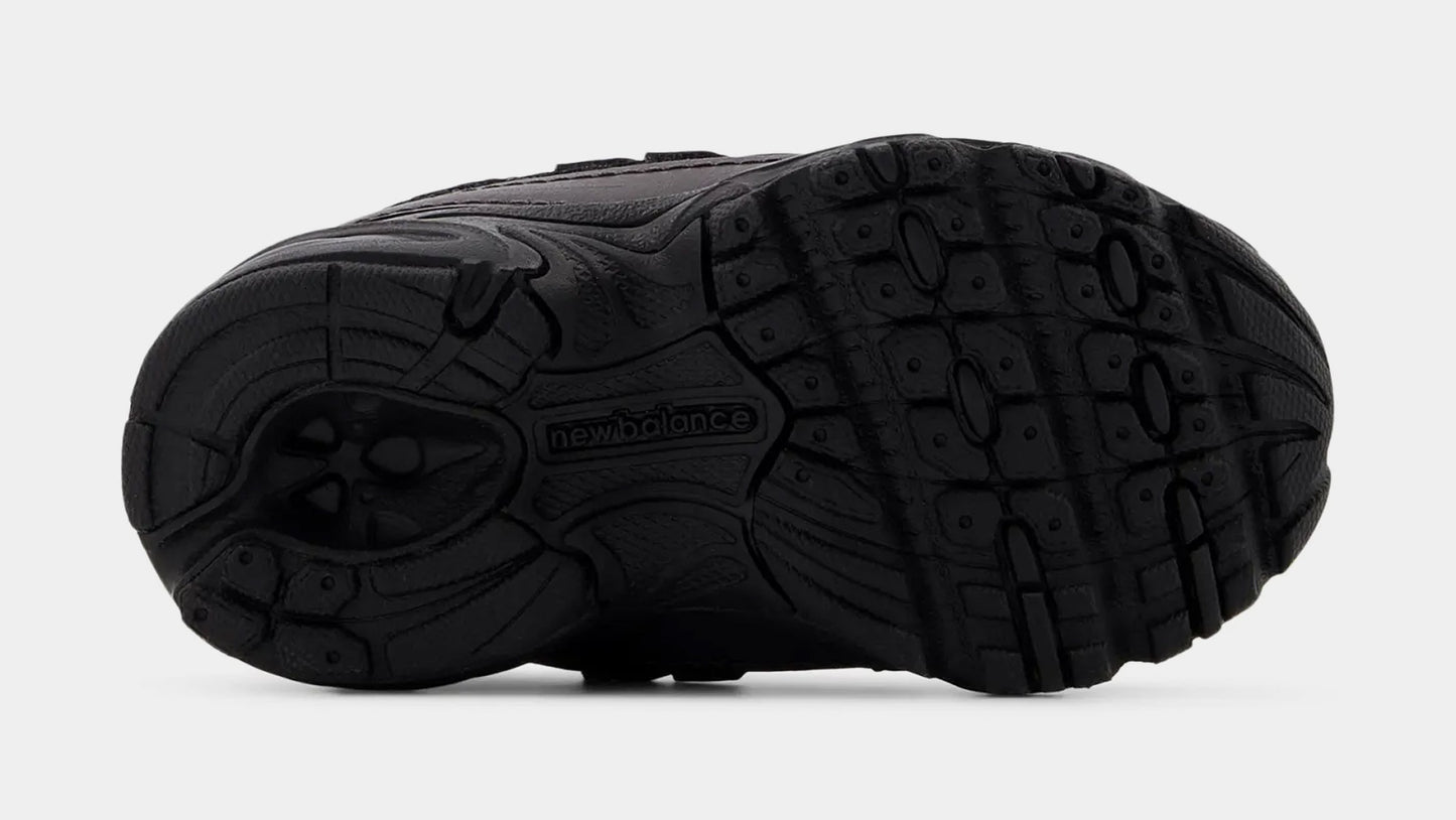 740 Bungee Lace Infant Toddler Lifestyle Shoes (Black Cement)
