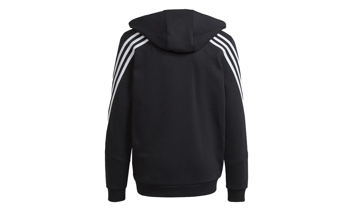 Essentials Fleece 3 Stripes Full-Zip Hoodie "Black" ib4029