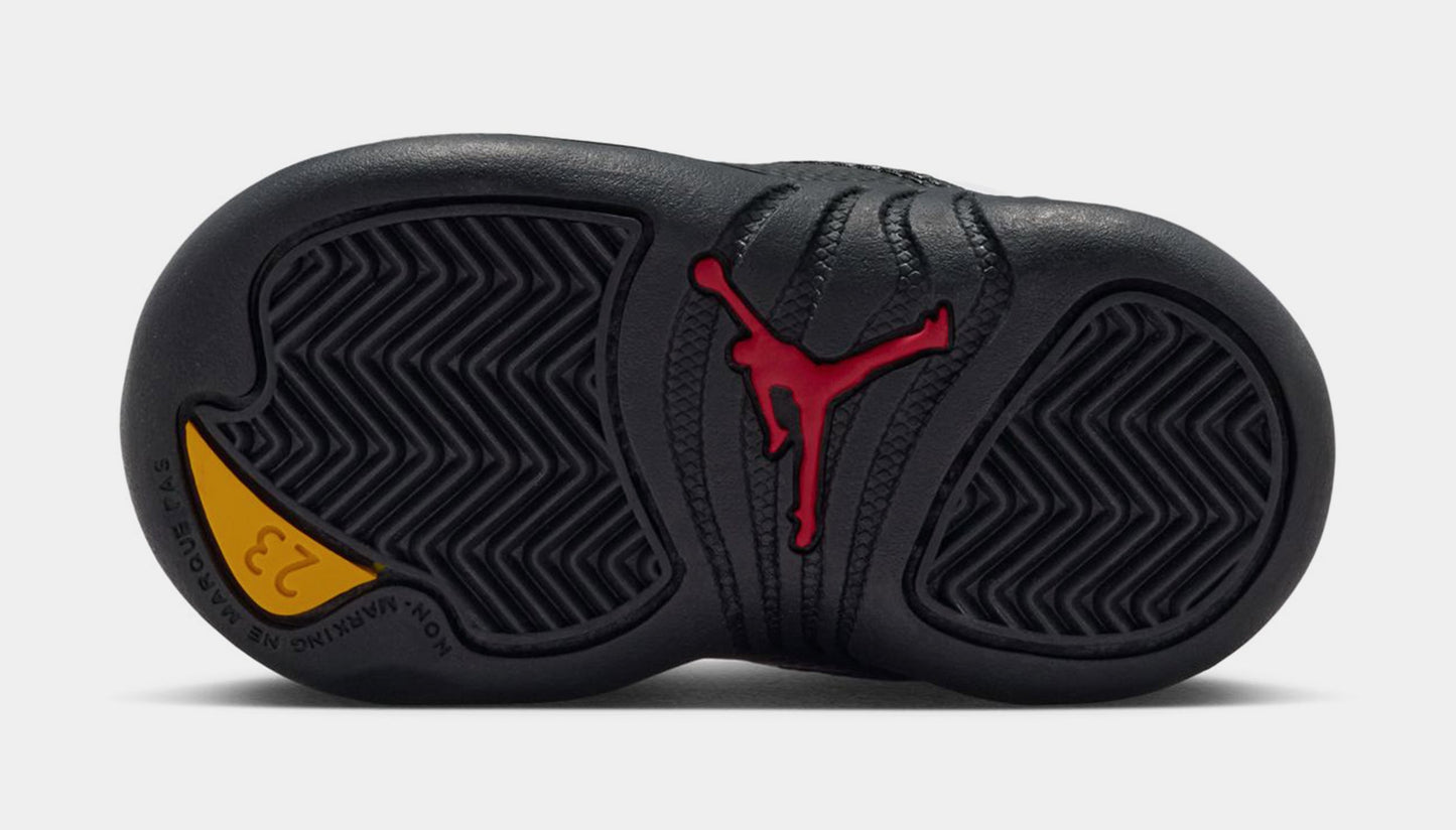 Air Jordan 12 Retro Taxi Infant Toddler Lifestyle Shoes (White/Black/Taxi)