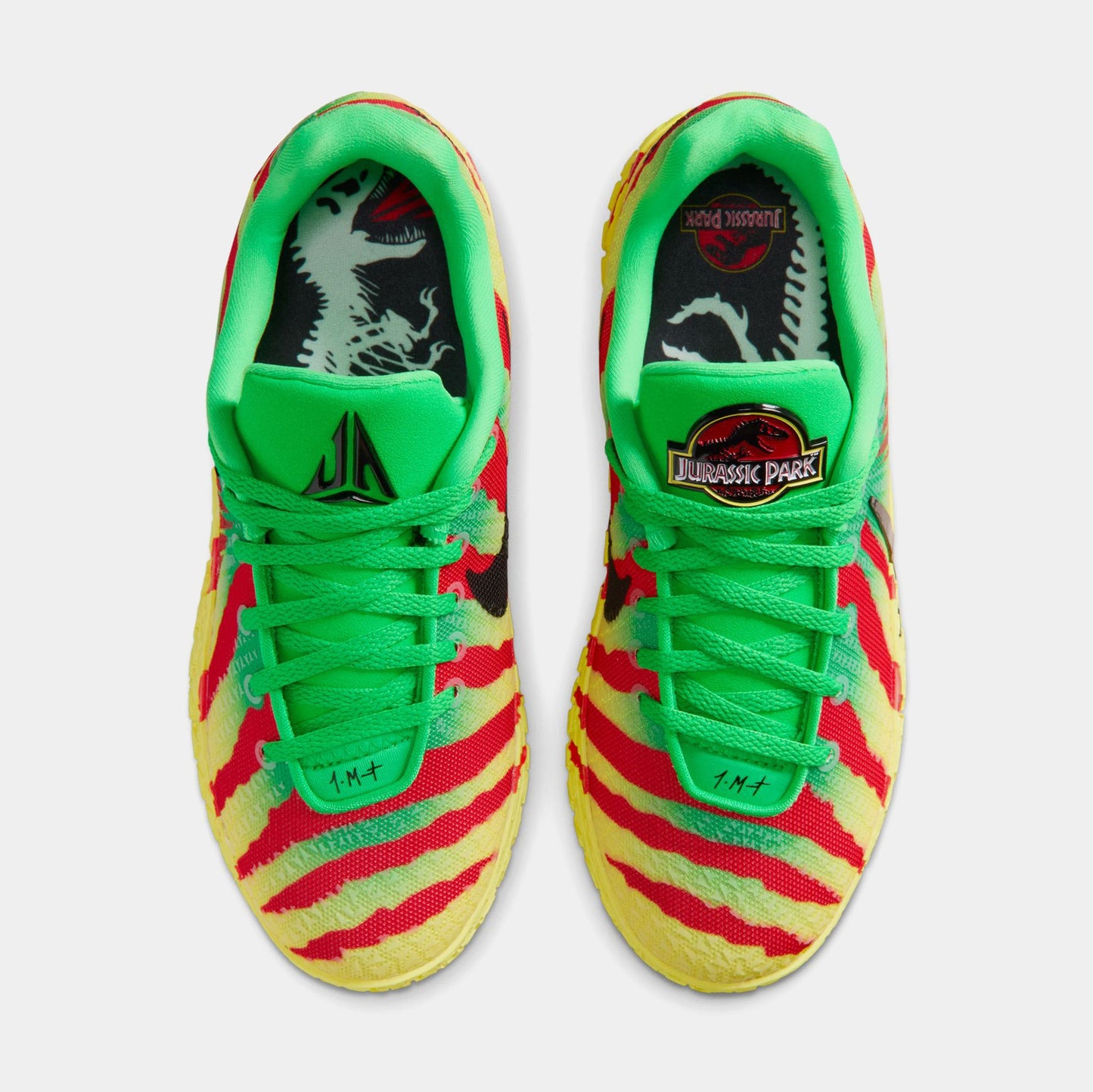 Jurassic Park x Ja 3 Explorer Grade School Basketball Shoes (Green Spark/Black/university Red)