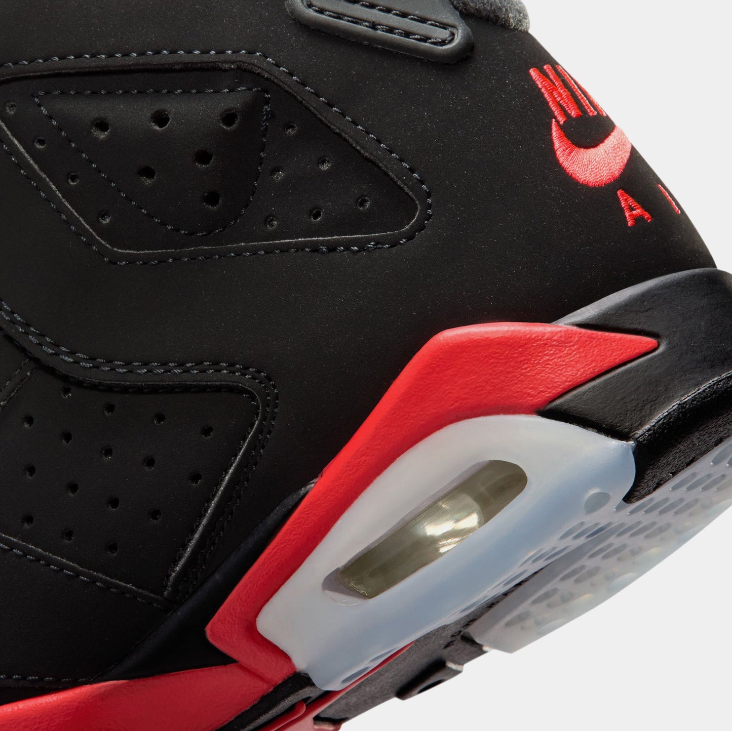 Air Jordan 6 Retro Infrared Salesman Grade School Lifestyle Shoes (Black/Light Crimson)