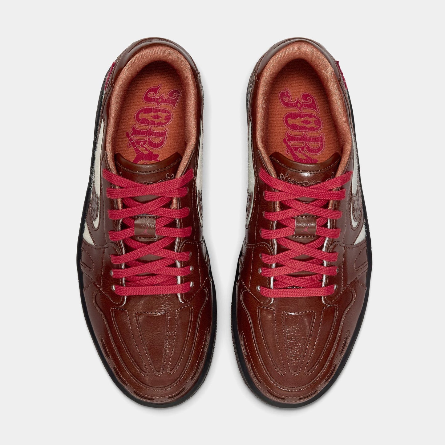 Air Jordan 1 Low Lunar New Year Womens Lifestyle Shoes (Light Chocolate/Light Chocolate/Black)