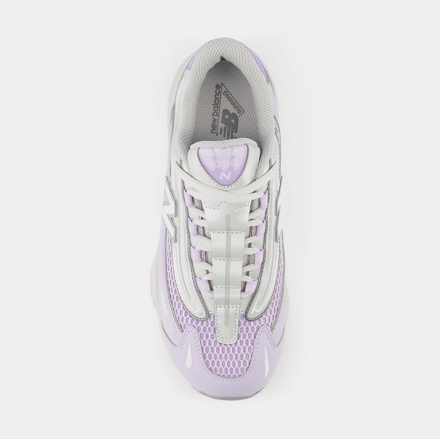 1000 Grade School Running Shoes (Bright Lavender/Silver Metallic)