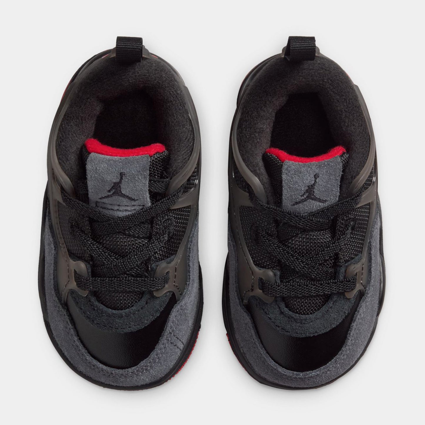 Air Jordan 4 RM Bred Infant Toddler Lifestyle Shoes (Black/Anthracite/Varsity Red)