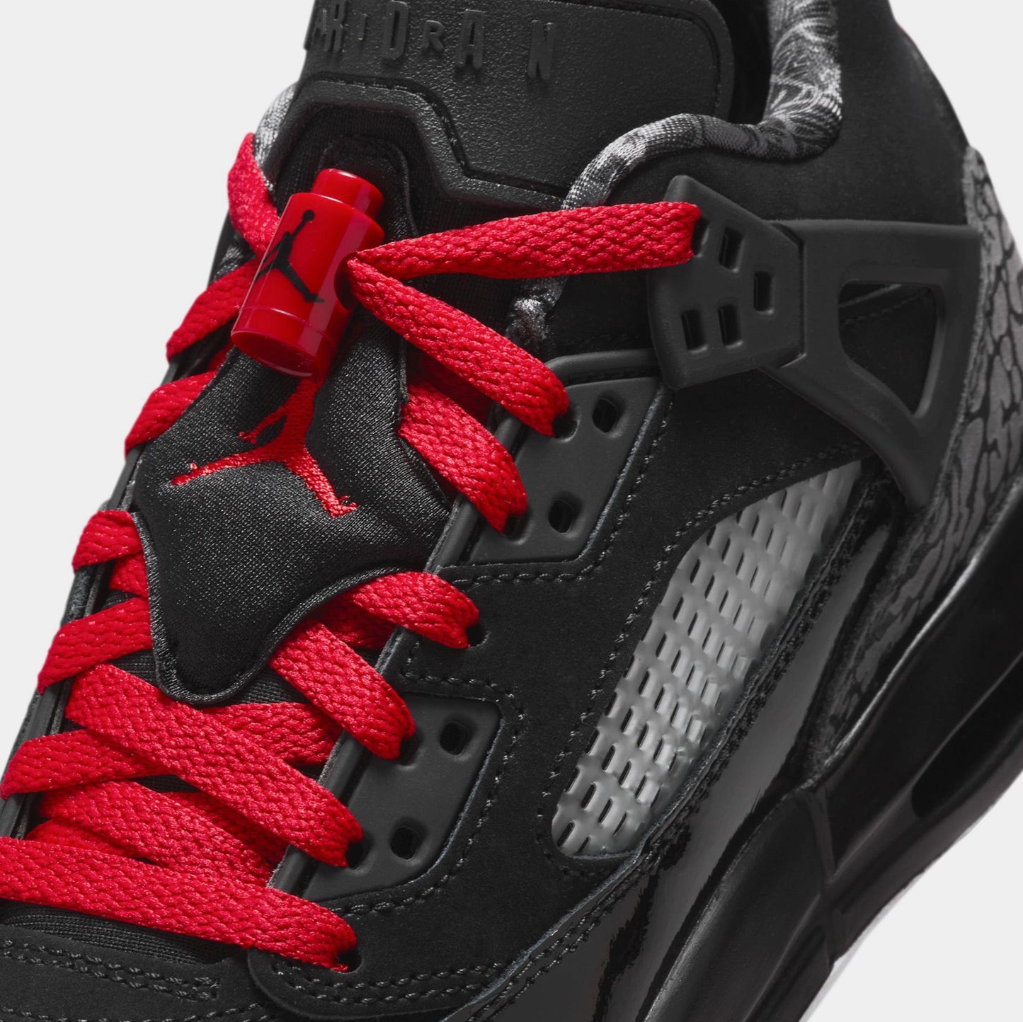 Spizike Low Grade School Lifestyle Shoes (Black/Classic Green/White/Varsity Red)