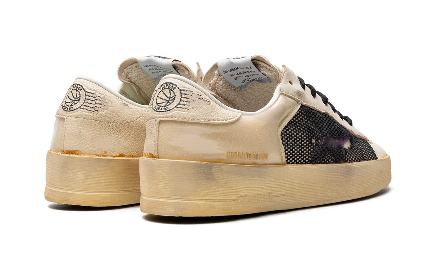 STARDAN NAPPA NET AND FOAM UPPER LEATHER STAR NAPPA TOE AND TONGUE "ECRU PURPLE BLACK"