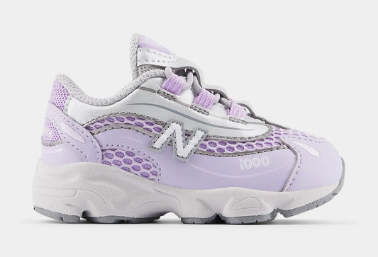 1000 Bungee Lace Infant Toddler Running Shoes (Lavender/Light Silver)