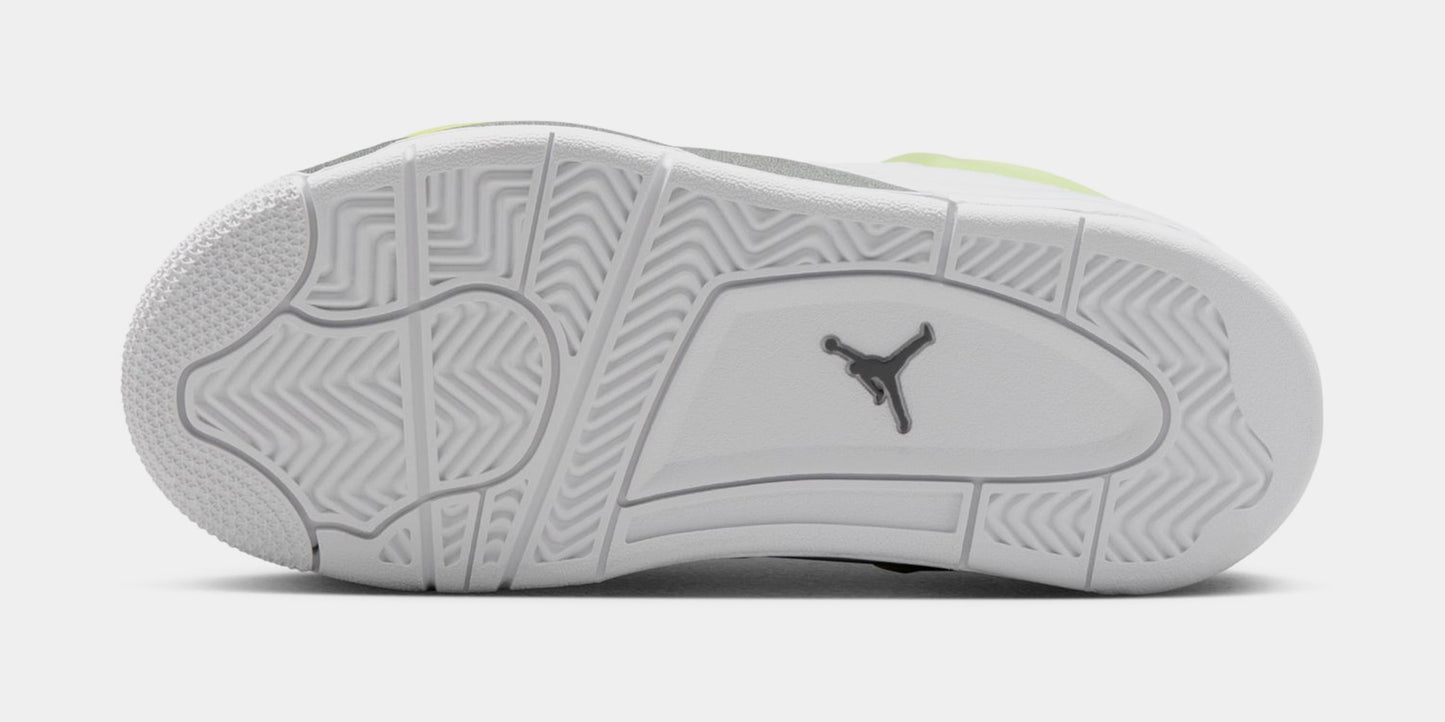 Air Jordan 4 Retro Light Lemon Twist Preschool Lifestyle Shoes (White/Light Lemon Twist/Light Graphite)