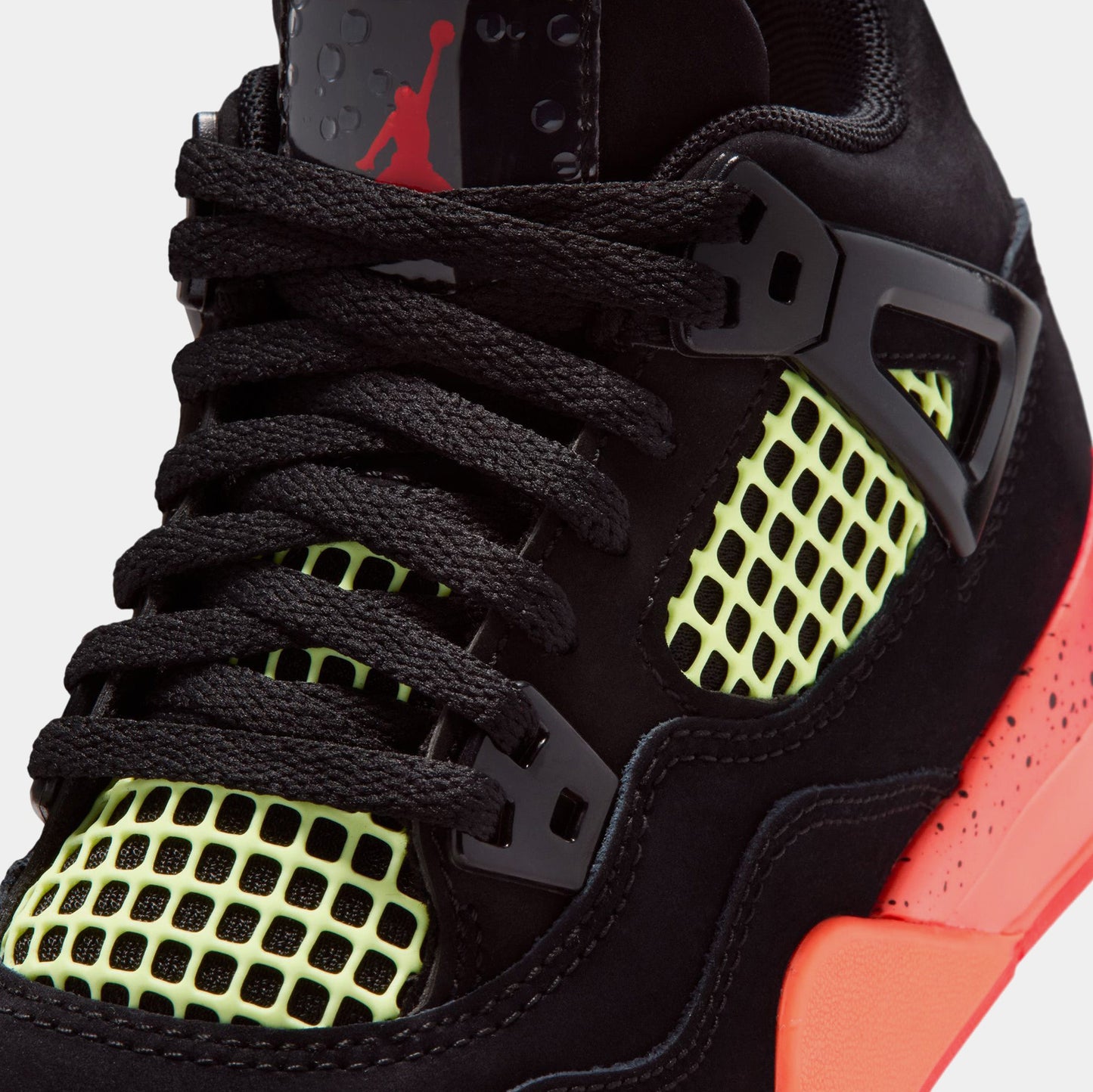 Air Jordan 4 Retro Black Infrared 23 Preschool Lifestyle Shoes (Black/Infrared 23/Bright Mango) Free Shipping