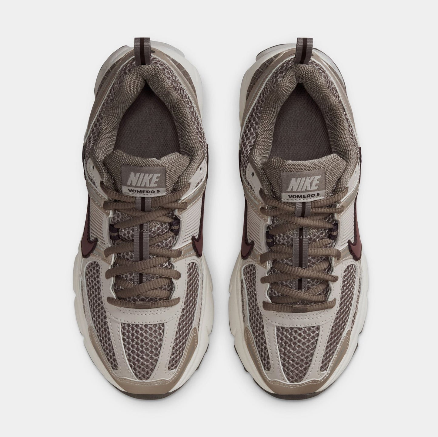 Vomero 5 Grade School Running Shoes (Taupe Haze/Tatto Silt/Red/Pale Ivory)