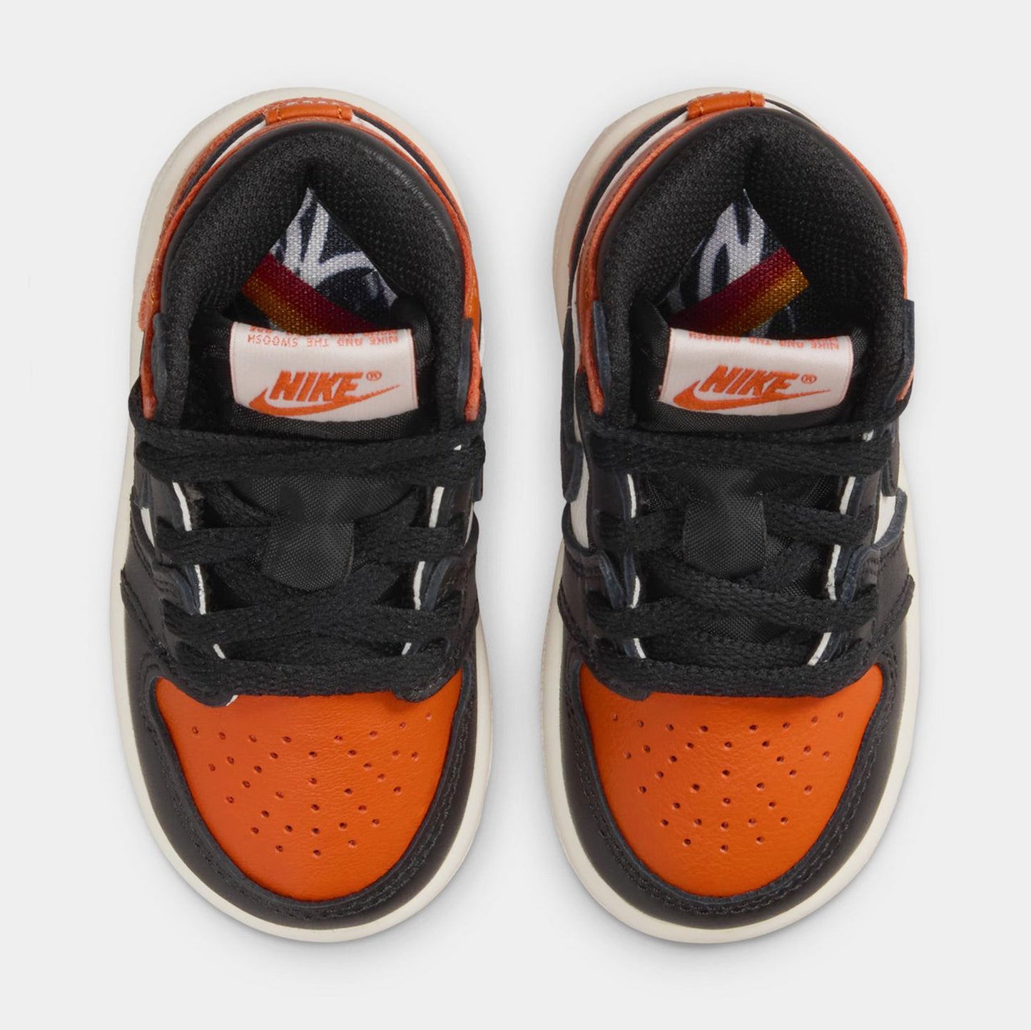 Air Jordan 1 Retro High OG Shattered Backboard Infant Toddler Lifestyle Shoes (Black/Starfish/Sail)