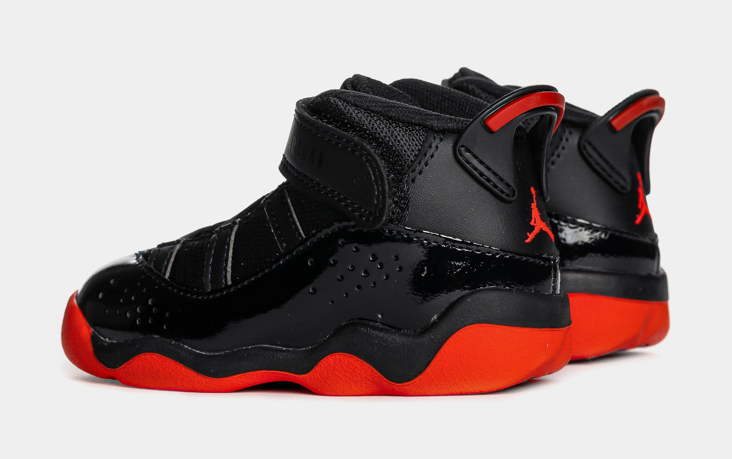 Air Jordan 6 Rings Infant Toddler Basketball Shoes (Black/Infrared 23)
