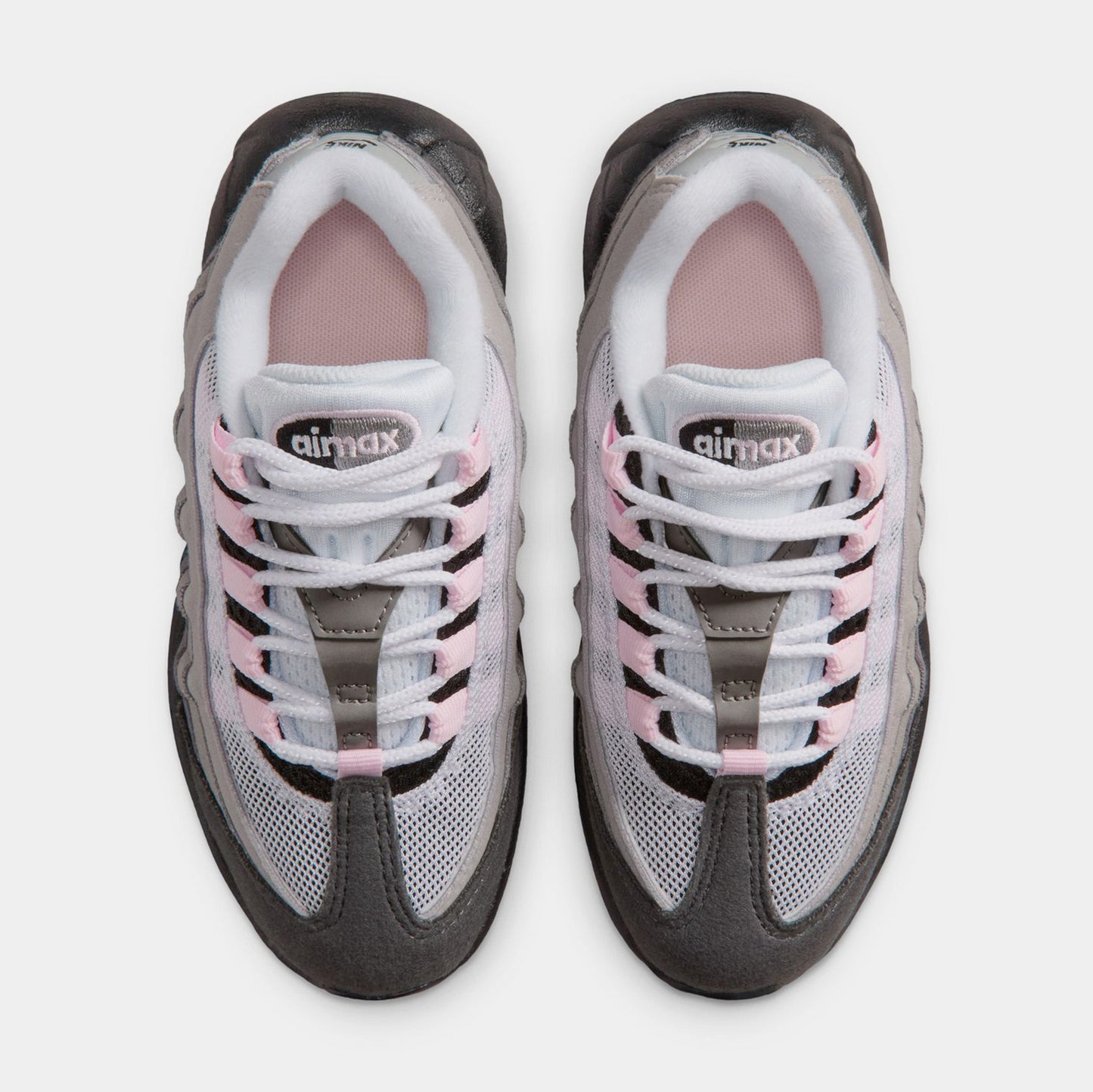 Air max 95 Big Bubble Pink Foam Preschool Running Shoes (Black/Pink Foam/White/Medium Grey)