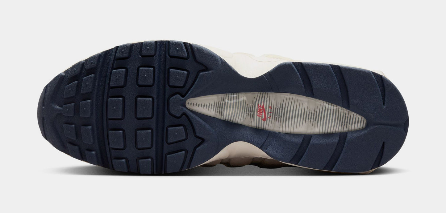 Air Max 95 OG Mens Running Shoes (Pale Ivory/University Red/Light Khaki/Sail)