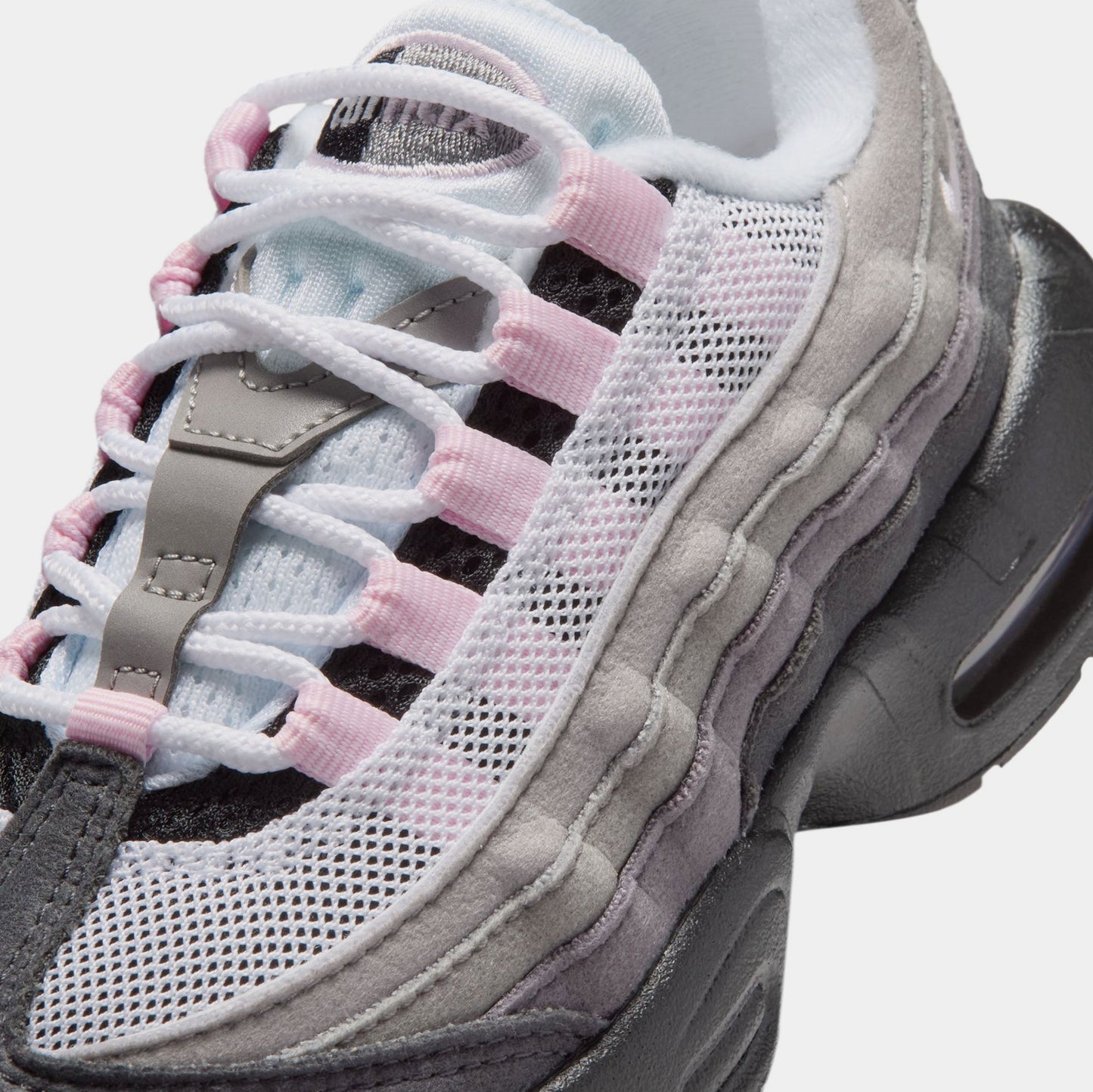 Air max 95 Big Bubble Pink Foam Preschool Running Shoes (Black/Pink Foam/White/Medium Grey)