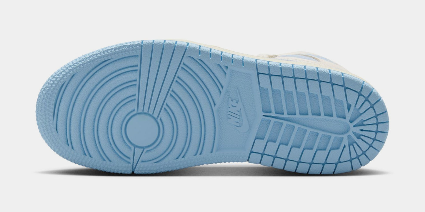 Air Jordan 1 Retro High OG Psychic Blue And Pale Ivory Preschool Lifestyle Shoes (Pale Ivory/Psychic Blue/Coconut Milk)