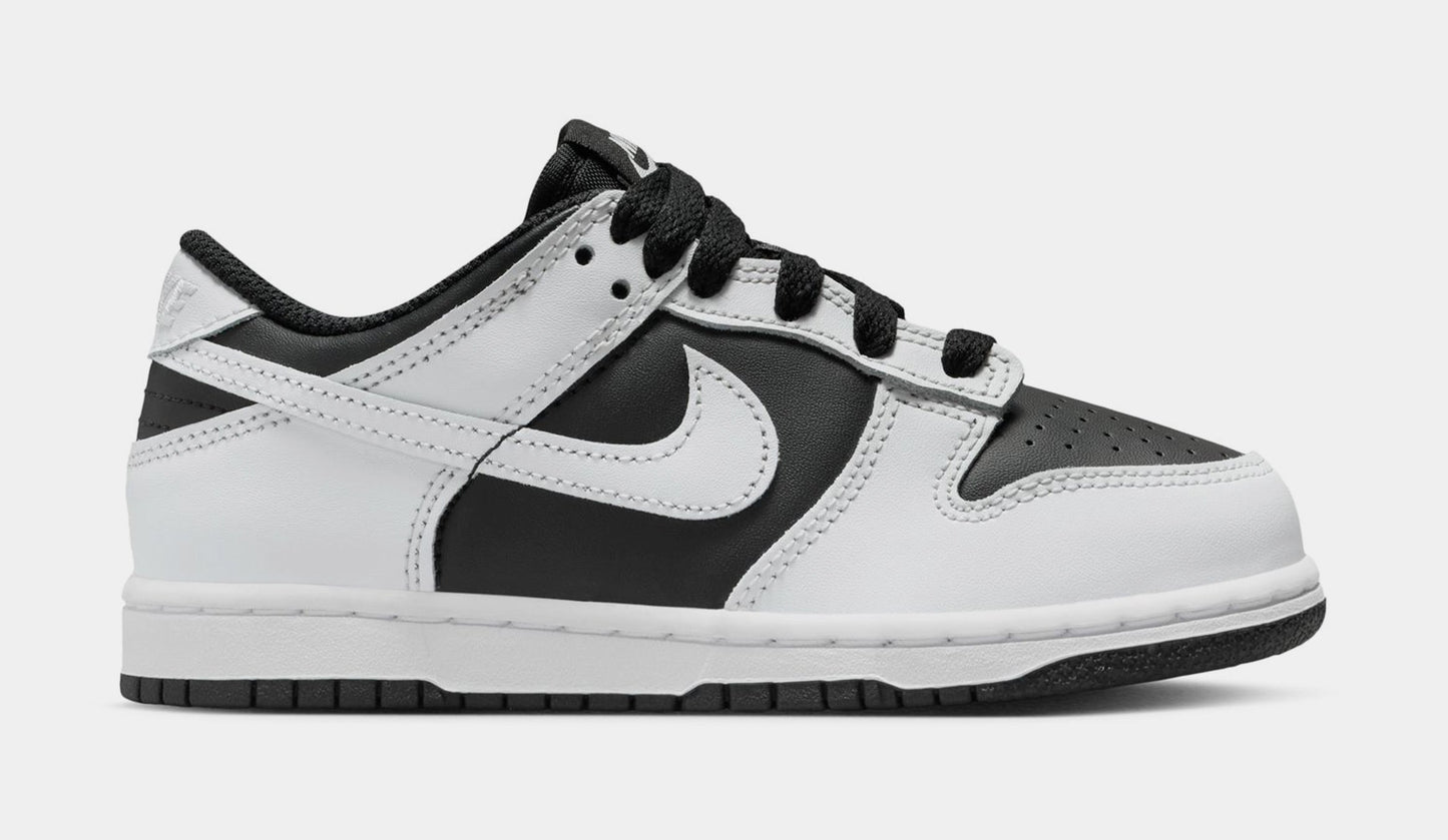 Dunk Low Preschool Lifestyle Shoes (Black/Platinum Tint/White)