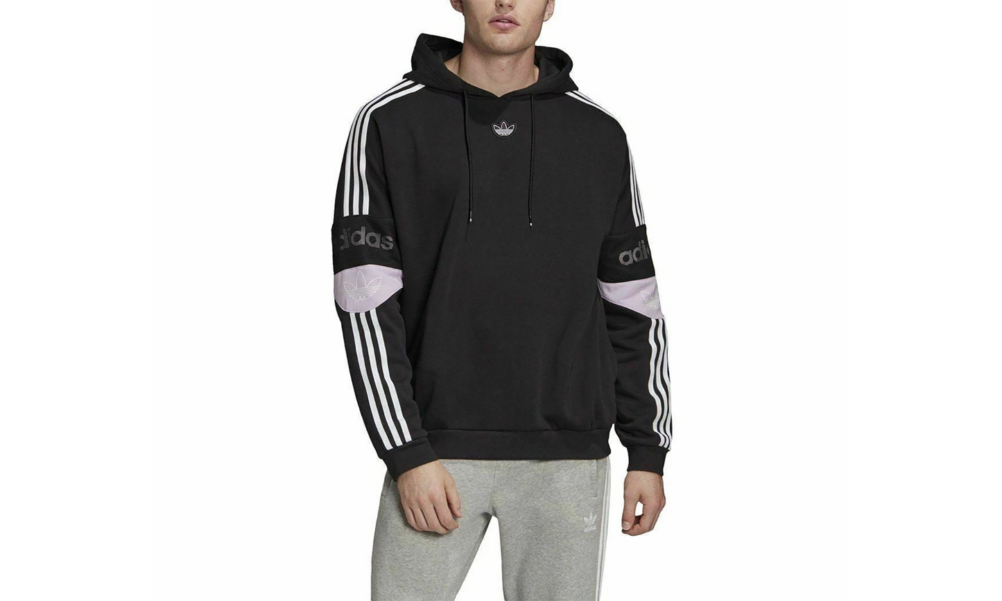 Originals Team Signature Trefoil Hoodie "Black / Clear Lilac" ED7175