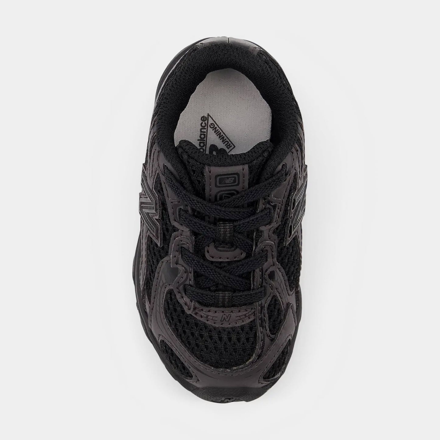 740 Bungee Lace Infant Toddler Lifestyle Shoes (Black Cement)