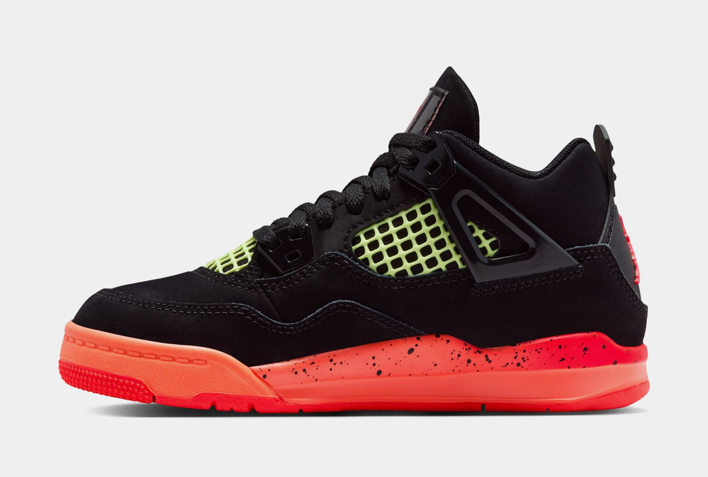 Air Jordan 4 Retro Black Infrared 23 Preschool Lifestyle Shoes (Black/Infrared 23/Bright Mango) Free Shipping