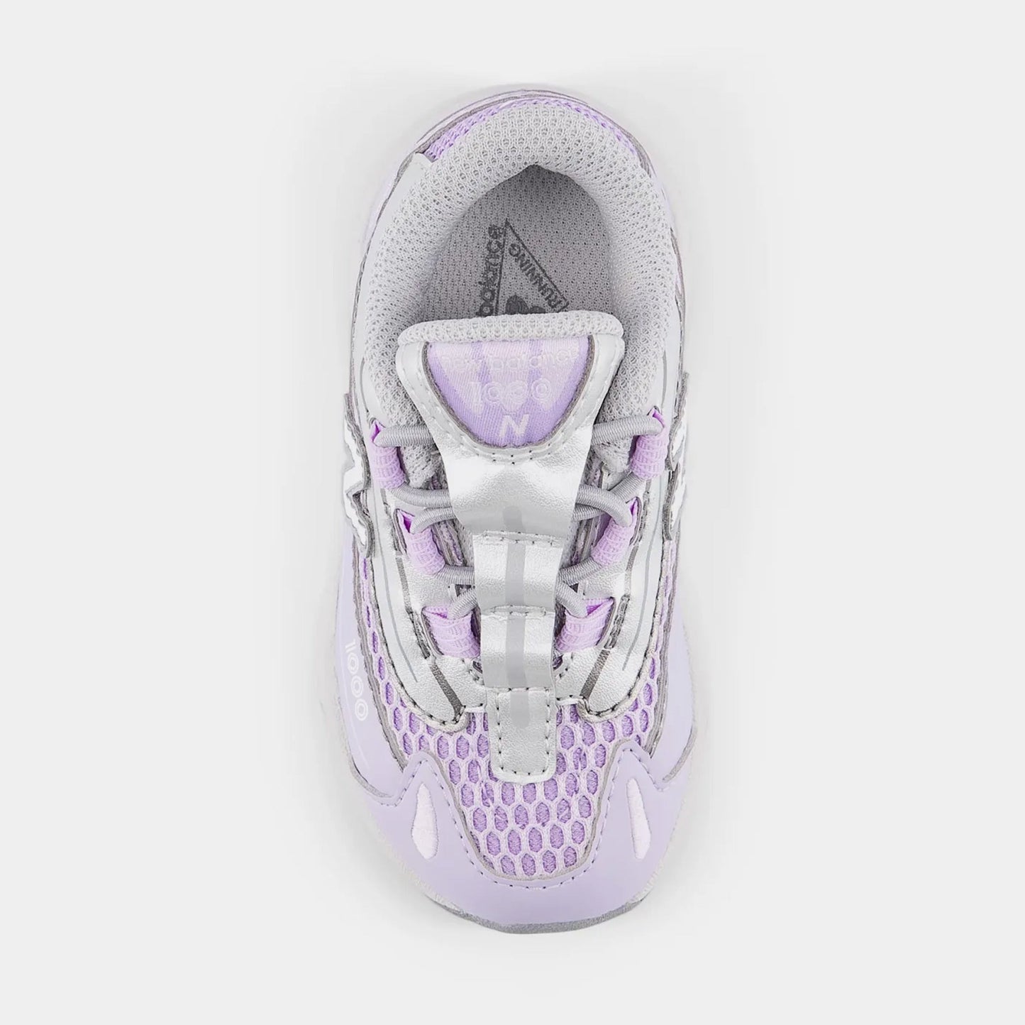 1000 Bungee Lace Infant Toddler Running Shoes (Lavender/Light Silver)