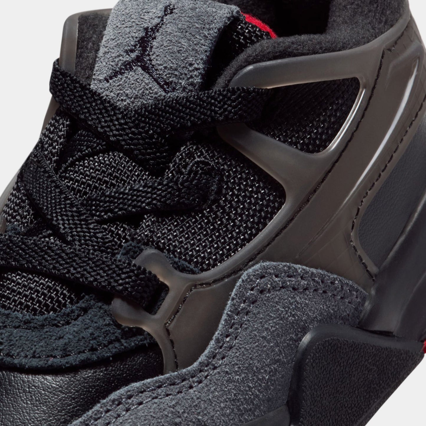 Air Jordan 4 RM Bred Infant Toddler Lifestyle Shoes (Black/Anthracite/Varsity Red)