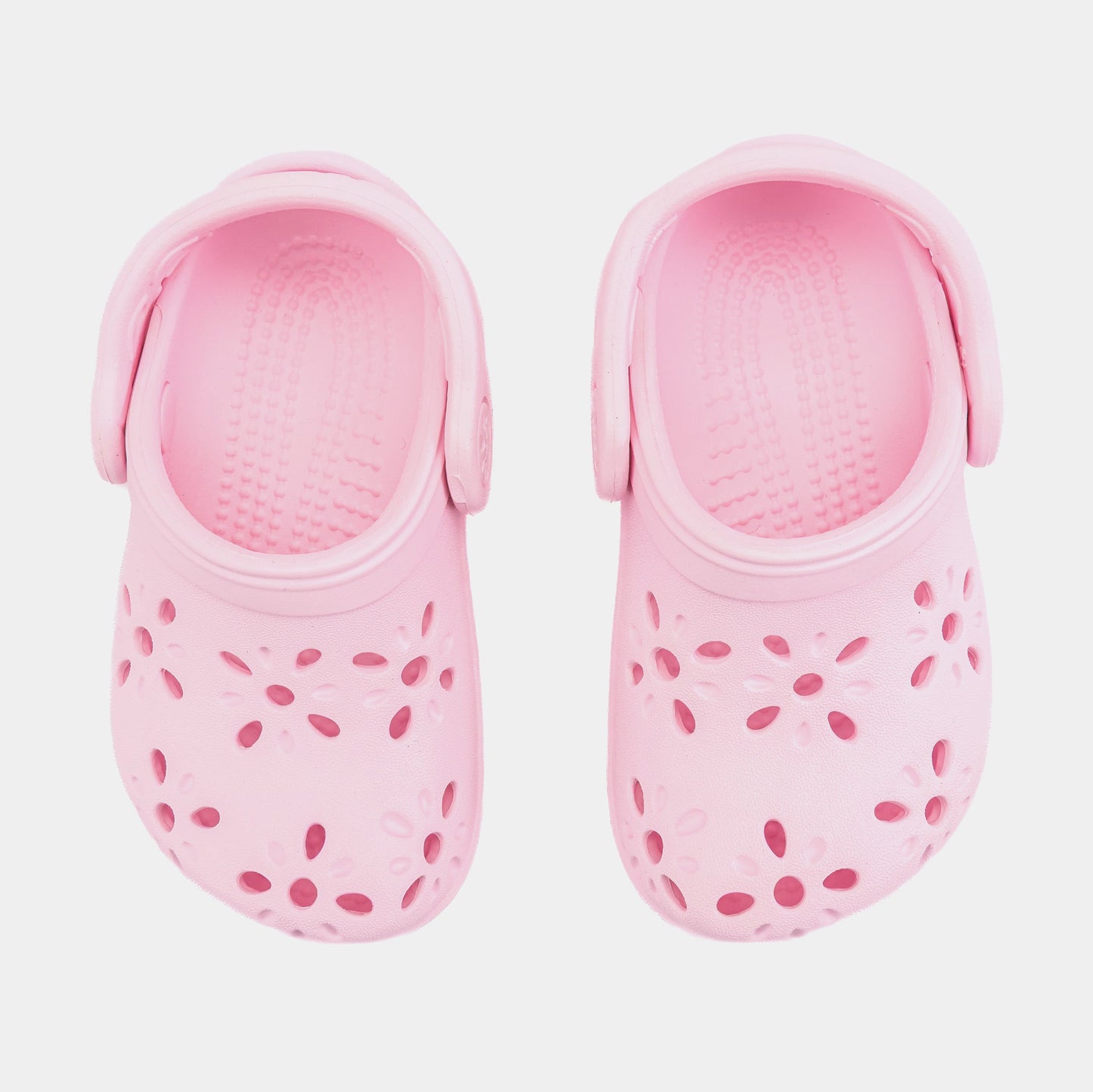 Classic Clog Floral Cut Out Infant Toddler Sandals (Pink)