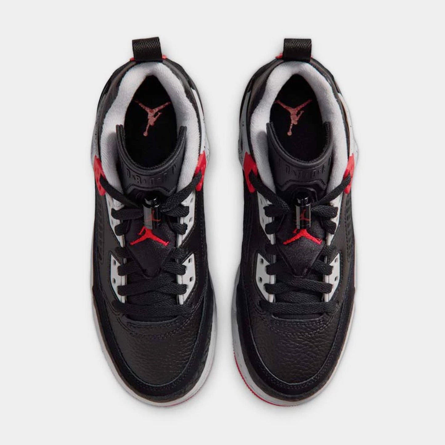 Spizike Low Grade School Basketball Shoes (Black/Wolf Grey/White/Gym Red)