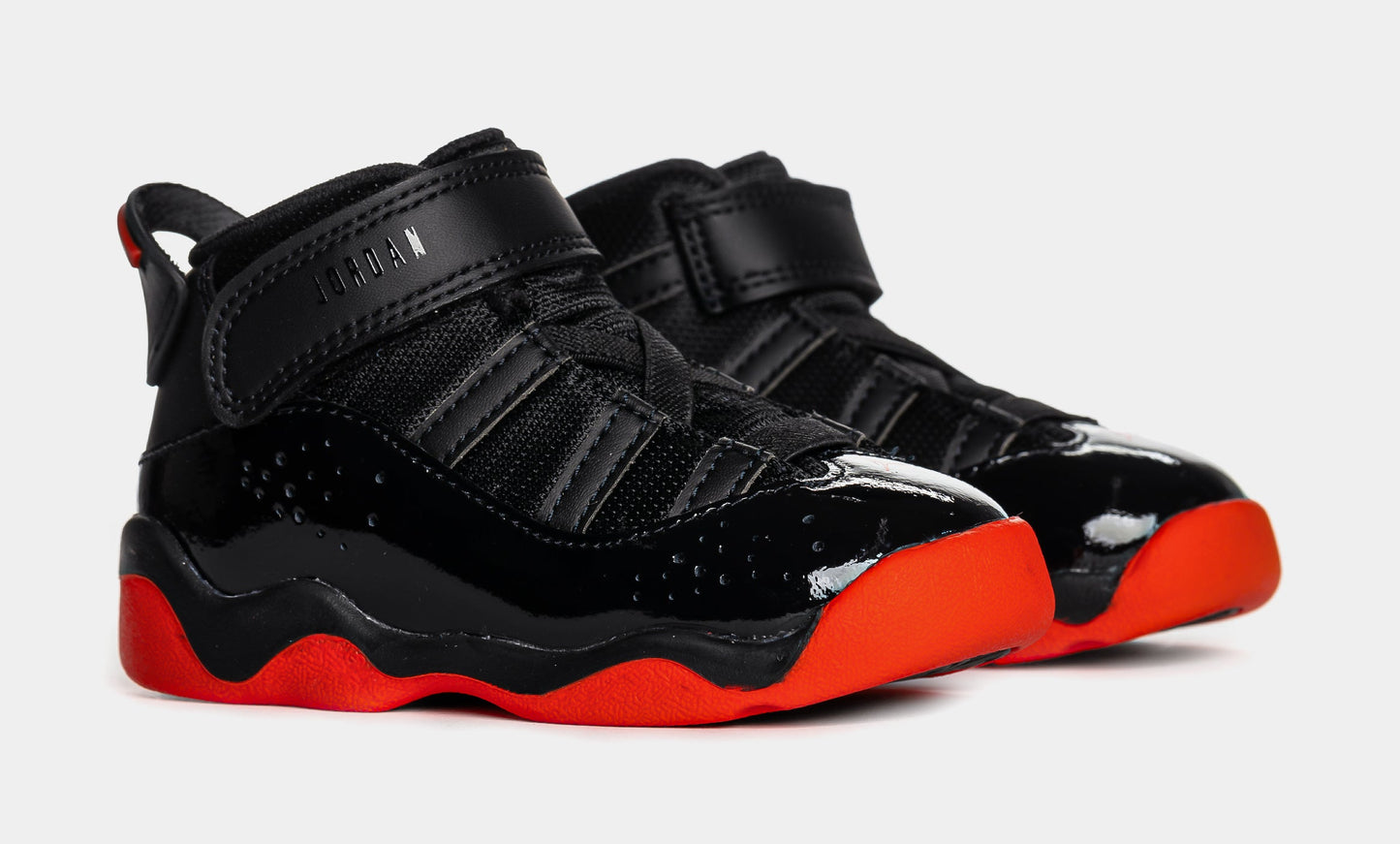 Air Jordan 6 Rings Infant Toddler Basketball Shoes (Black/Infrared 23)