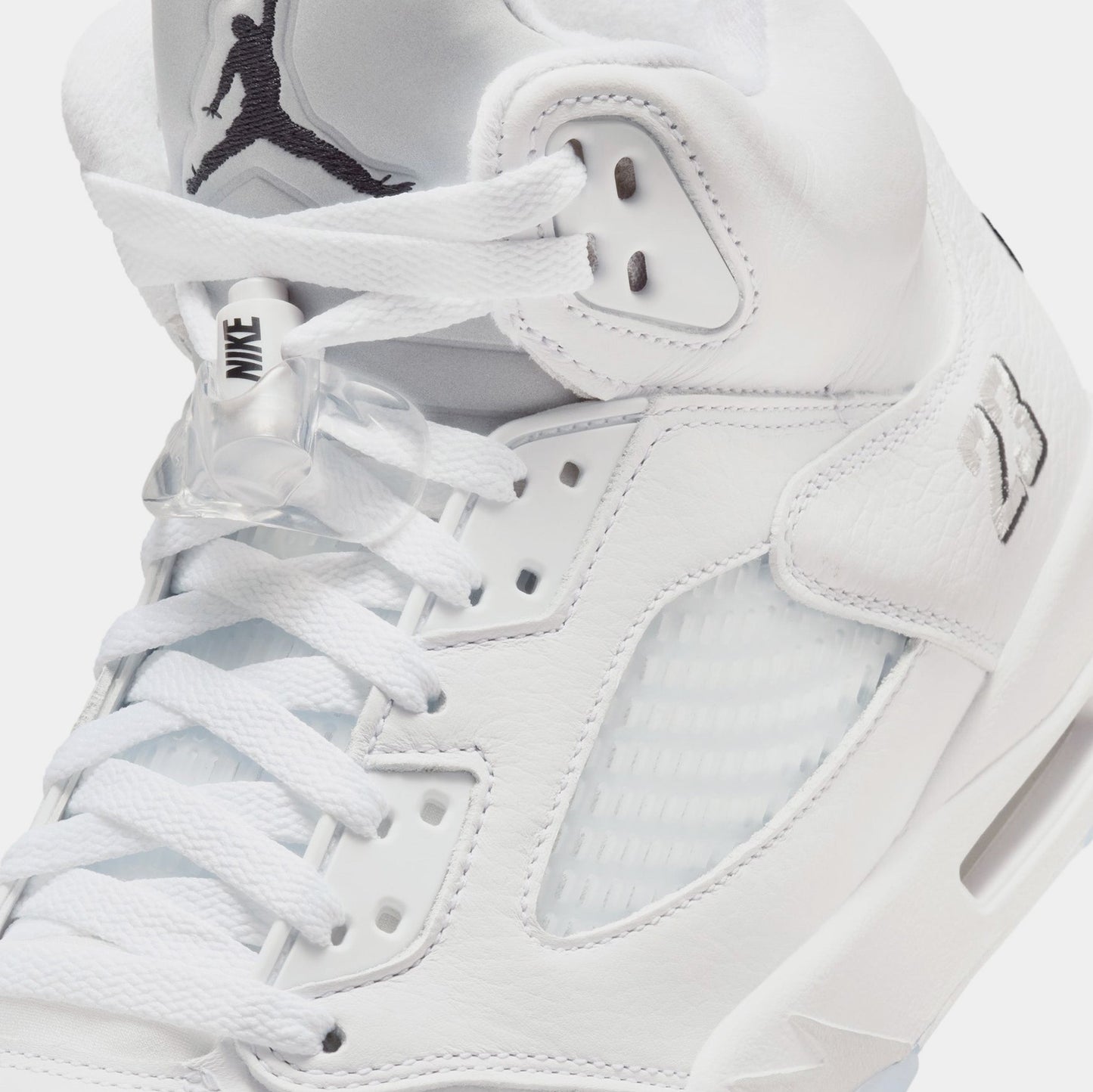 Air Jordan 5 Retro OG White Metallic Mens Lifestyle Shoes (White/Metallic Silver/Black) Free Shipping