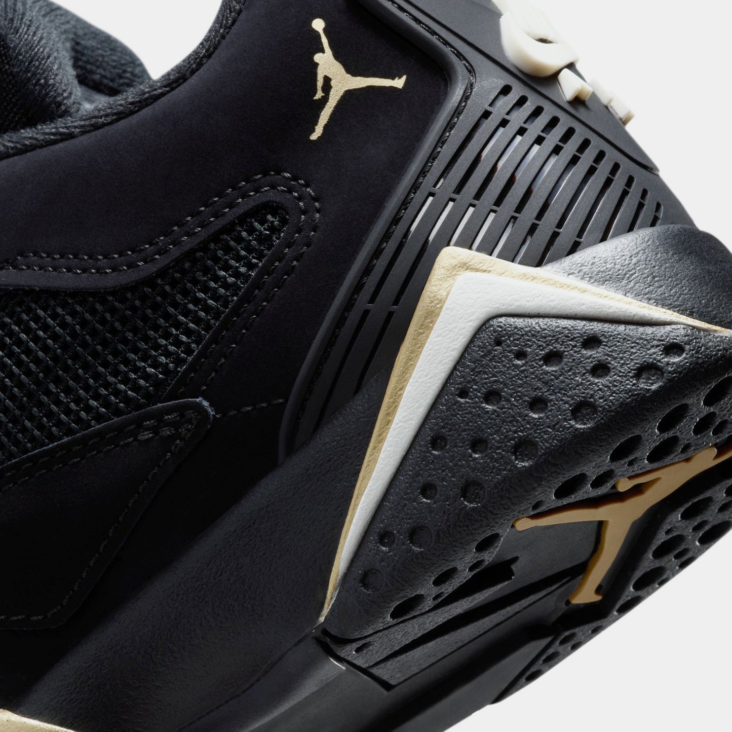 MVP 92 Grade School Basketball Shoes (Black/Metallic Gold/Sail)