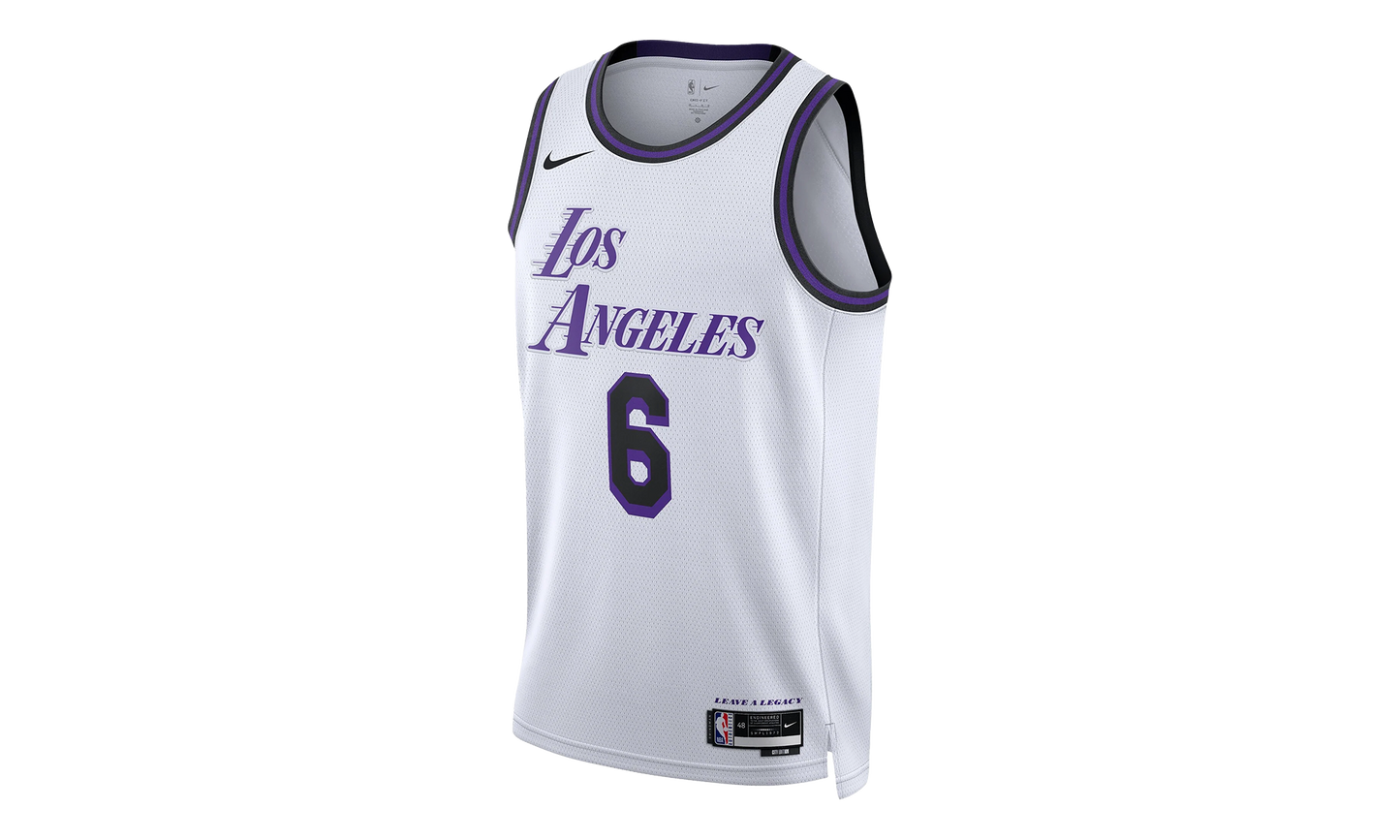 LEBRON JAMES LA LAKERS CITY EDITION SWINGMAN JERSEY "White" DO9597 101