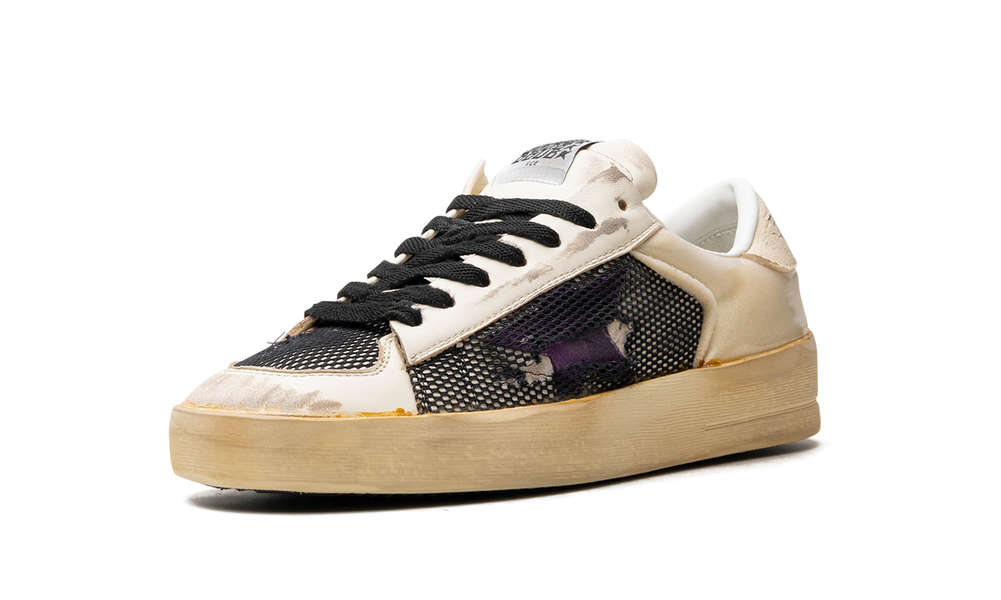 STARDAN NAPPA NET AND FOAM UPPER LEATHER STAR NAPPA TOE AND TONGUE "ECRU PURPLE BLACK"